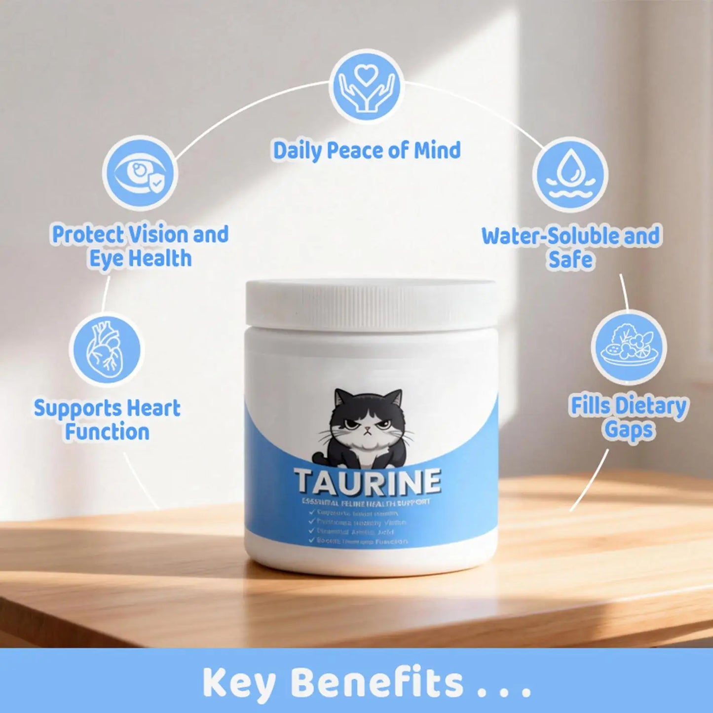 Complete Taurine for Cats 200ml Taurine Powder For Cats Heart Support Organic Powder